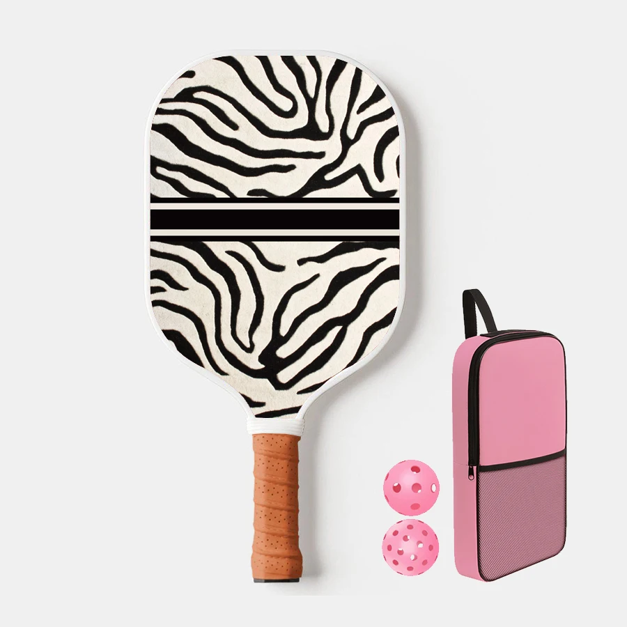 Lucky031 Thermoformed T700 Raw Carbon Fiber Fiberglass Pickleball Paddle Spin Textured Surface With Foam Edge Ergonomic Grip