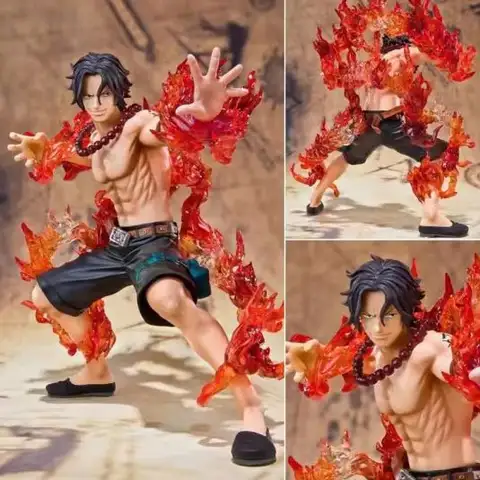 Figuras de acción de One Piece Portgas D Ace Battle Fire, coleccionables de Anime japonés figuritas, modelo de PVC, juguete para amantes del Anime