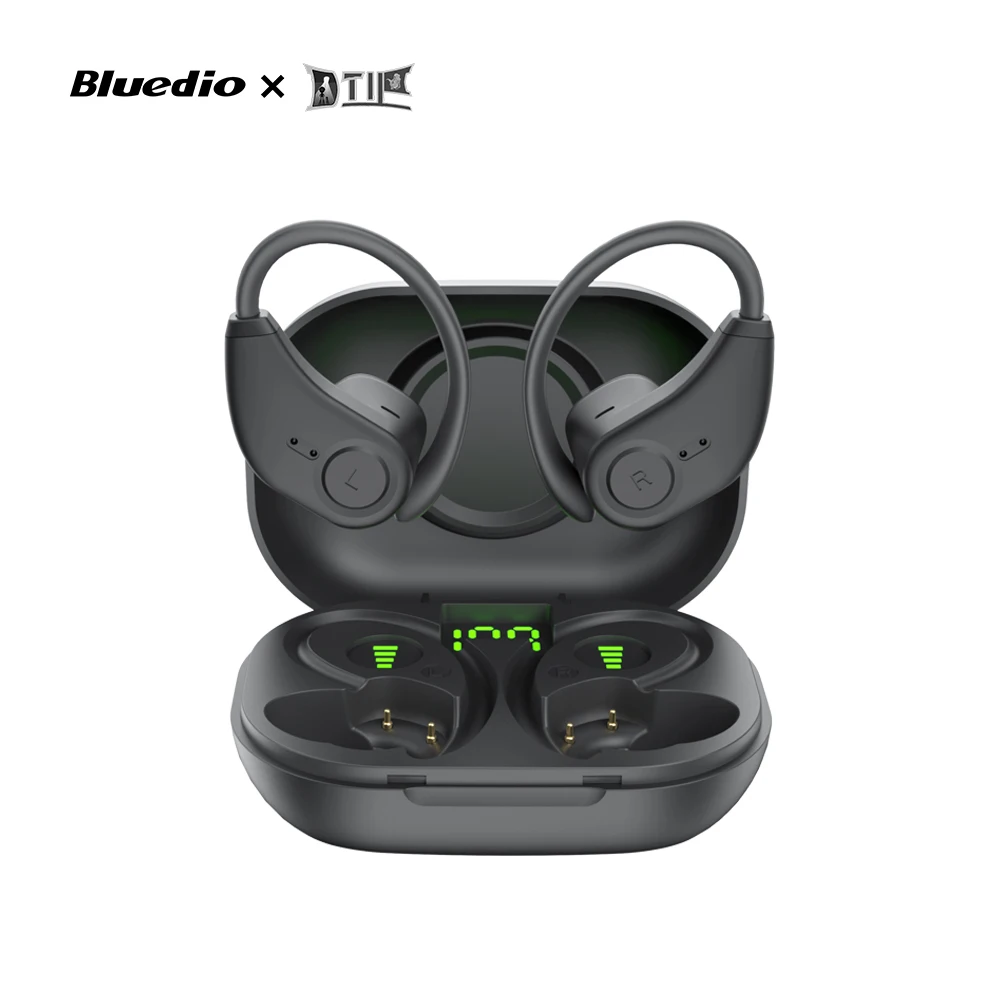 Newest Bluedio S6 Bluetooth Headphone V5.1 TWS Earphone Wireless Ear Hook Sports Earbuds 13mm Driver HIFI Headset for phone with