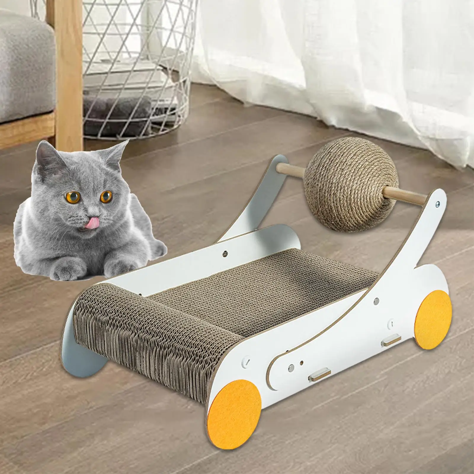 Cat Scratching Board Kitten Sleeping Nest Cat Activity Centre Furniture Protector Pet Toy for Kittens Dogs Grinding Claws