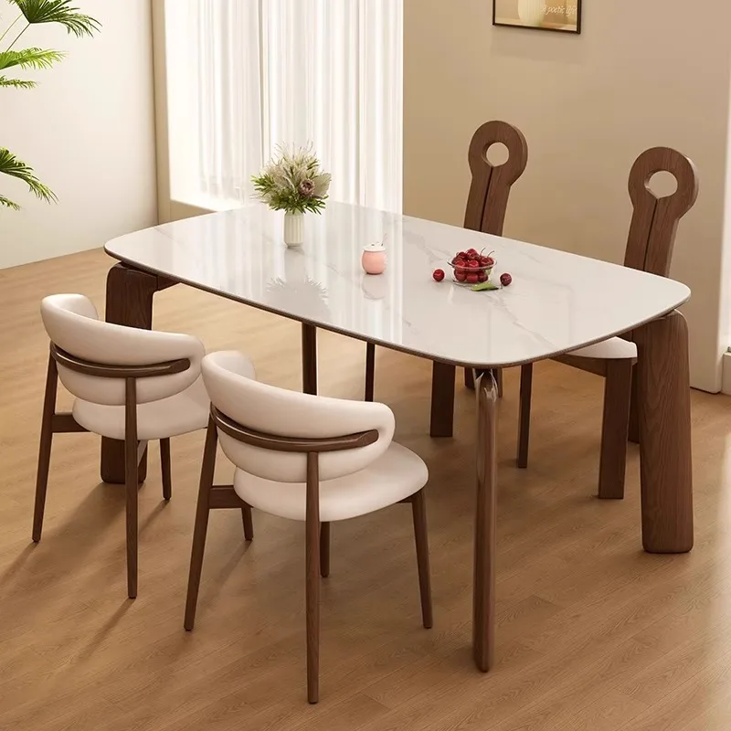 Nordic Vintage Solid Wood Dining Table