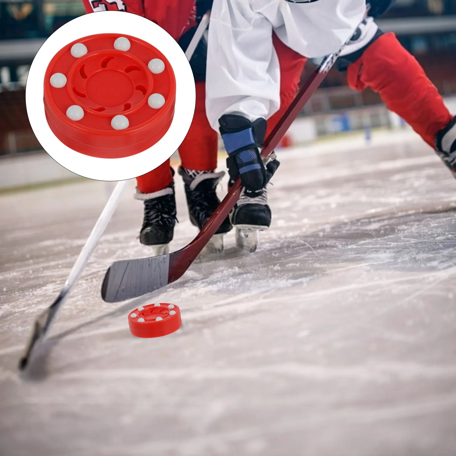 

Street Hockey Puck Premium ABS Material Lightweight Center Molded for Uniformity Strong Adhesion to Stick Ideal for Teens