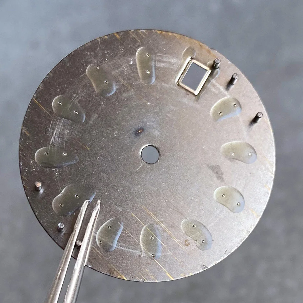 Black Silver 28.5mm*24.5mm Watch Dial for NH70 NH72 Movement Skeleton Hollow Dial Ring Luminous Watch Accessories Part