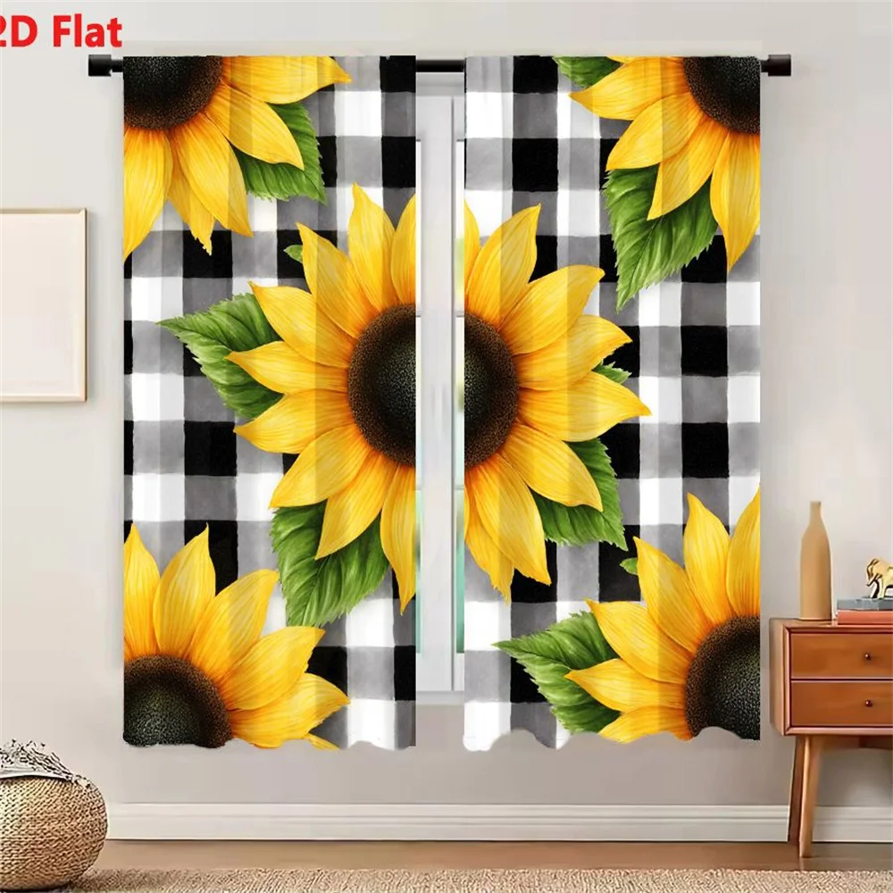 2Pcs Curtains I cannot generate a product title because the provided content is empty. Window Drapes for Bedroom Room Decor Deco