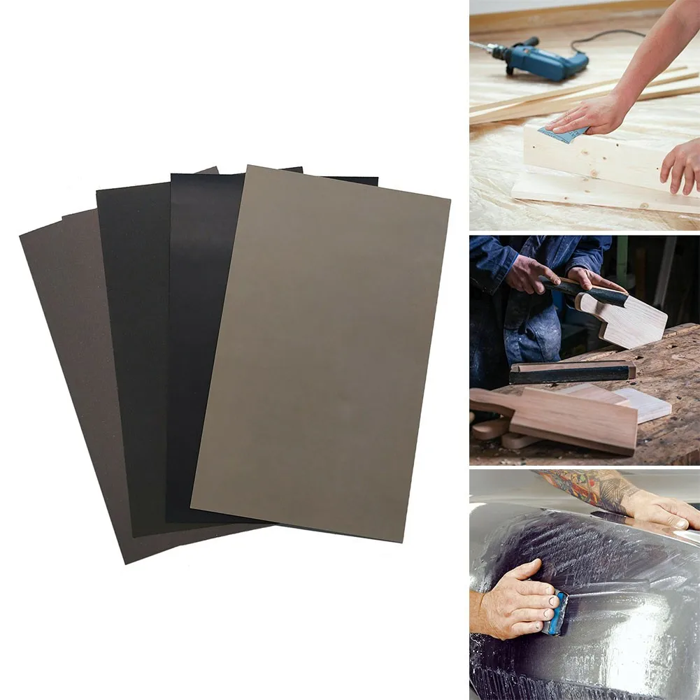 5 Stück Wasserschleifpapier, Körnung 2000 2500 3000 5000 7000, gemischtes Nass-Trocken-Schleifpapier, 9 x 3,6 Zoll, Siliziumkarbid, neue Schleifwerkzeuge