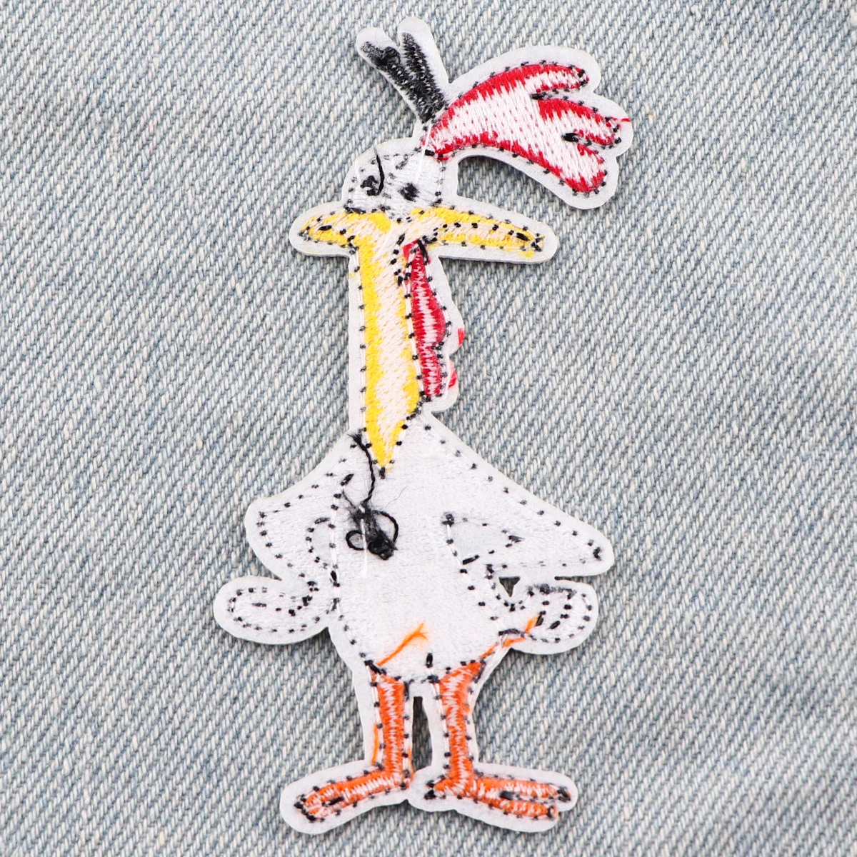 Cartoon Huhn und Kuh Patches Eisen auf Patches für Kleidung lustige Tiere Patches auf Kleidung DIY Stickerei Patch für Kleidung