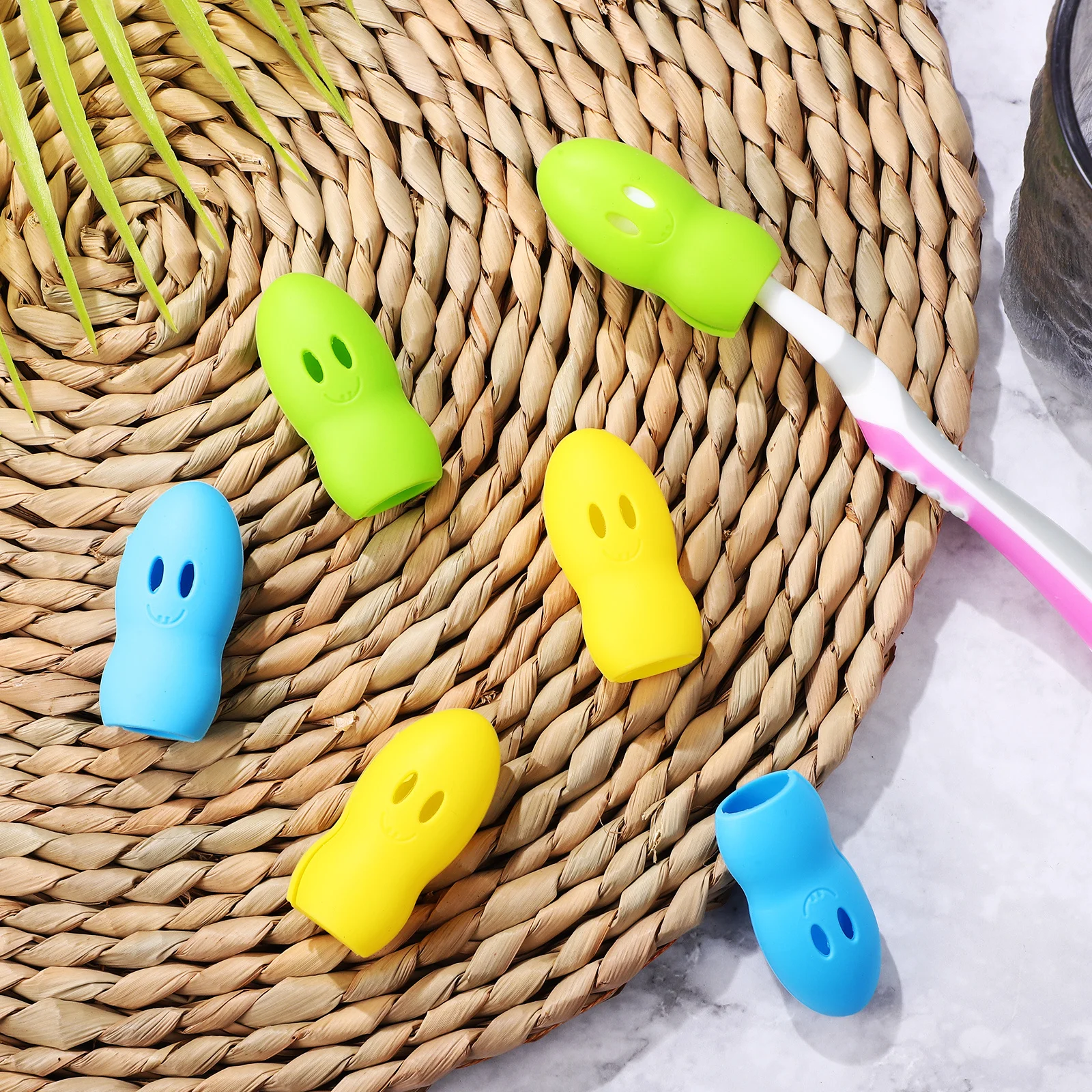 12 قطعة رأس حامل لفرشاة الأسنان قبعات واقية سيليكون يغطي للمنزل السفر في الهواء الطلق التهوية تجفيف علبة فرشاة الأسنان