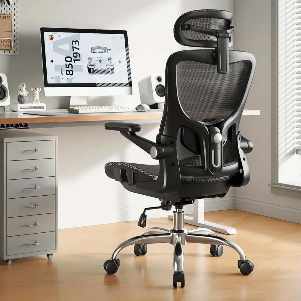 Mesh Office Chair with Rocking Function,Ergonomic Chair with 3D Headrest