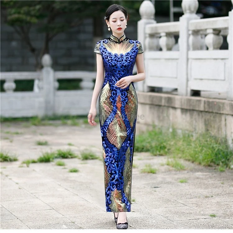 عرض راقي لعام 2025 من تشيباو على الطراز الصيني لأداء مزاجه الشباب شيونغسام فستان سهرة رائع مصنوع يدويًا #1