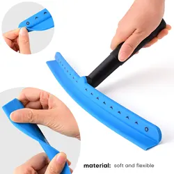 EHDIS Soft Handy Squeegee Car Wash Window Glass Water Wiper Scraper Non-Scratch Drying Blade Clean Tool Vinyl Tint Film Install