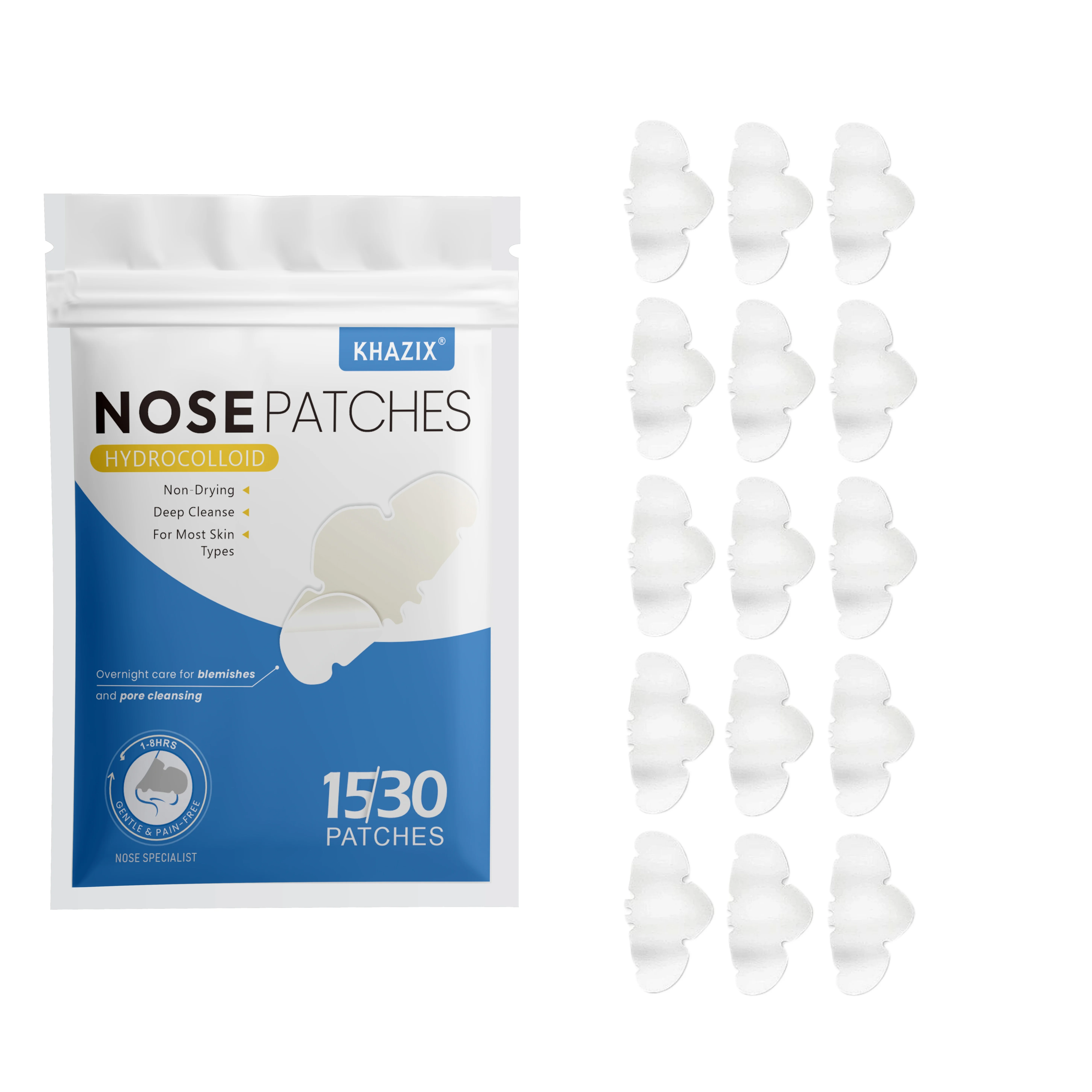 15pieces of facial acne patches, concealer patches, pimples patches, ultra-thin invisible breathable hydrogel