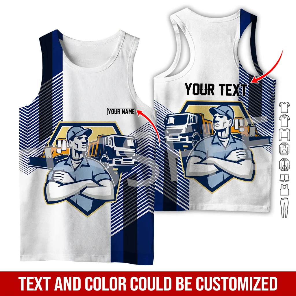 

NewFashion Custom Name Cosplay Postal Worker Retro Men's Top Vest Tank Top Vintage 3DPrint Summer Harajuku Casual Sleeveless A4