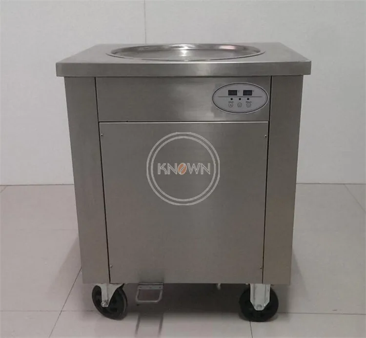 Hot Sale low price but high quality Single Round Pan Stainless Steel thai ice-cream roll making machine