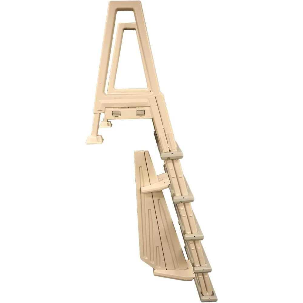 6000X Heavy Duty Above Ground in-Pool Swimming Ladder for Decks Adjustable from 42IN to 56IN HIGH