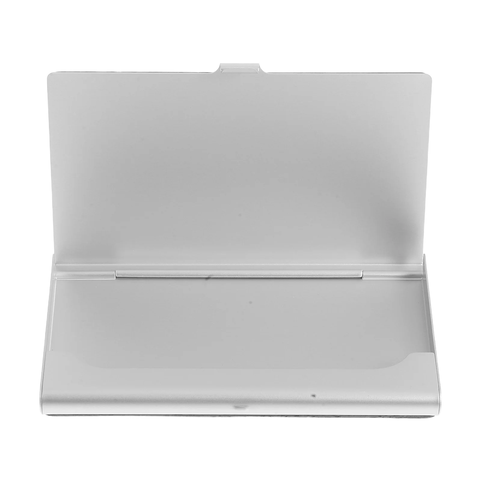 

Wood Grain Metal Business Card Holder Elegant Slim Organizer Case for Office Desk Portable Compact Storage Display