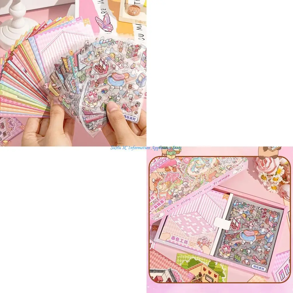 

Cartoon миниатюрная сцена наклейка на стикера кабины наклейка для скрапбукинга