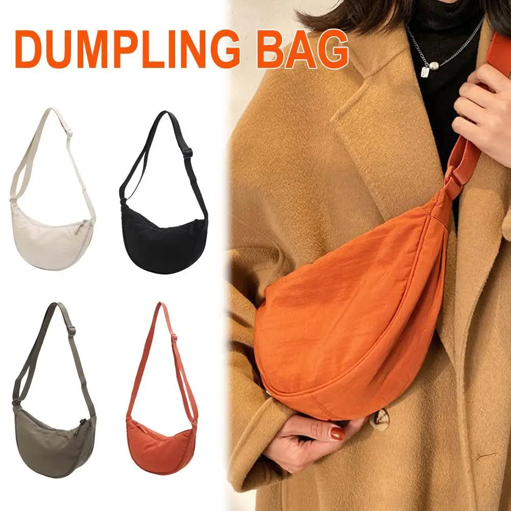 

Nylon Women's Crossbody Bag Student Shoulder Bag Cloth Bag Lightweight Single Shoulder Dumpling Bag