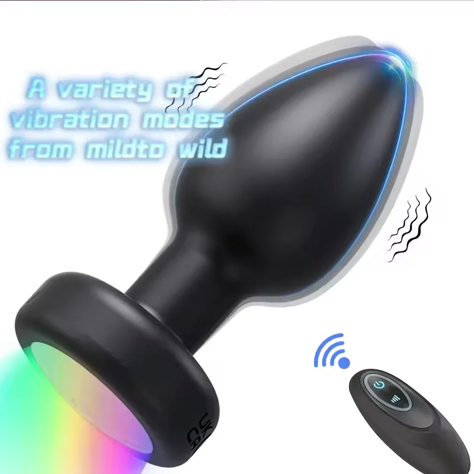 التحكم عن بعد الشرج هزاز الذكور اللاسلكية بعقب المكونات مثلي الجنس جهاز تدليك للبروستاتا الإناث LED المهبل محفز الكبار الجنس لعب للرجال