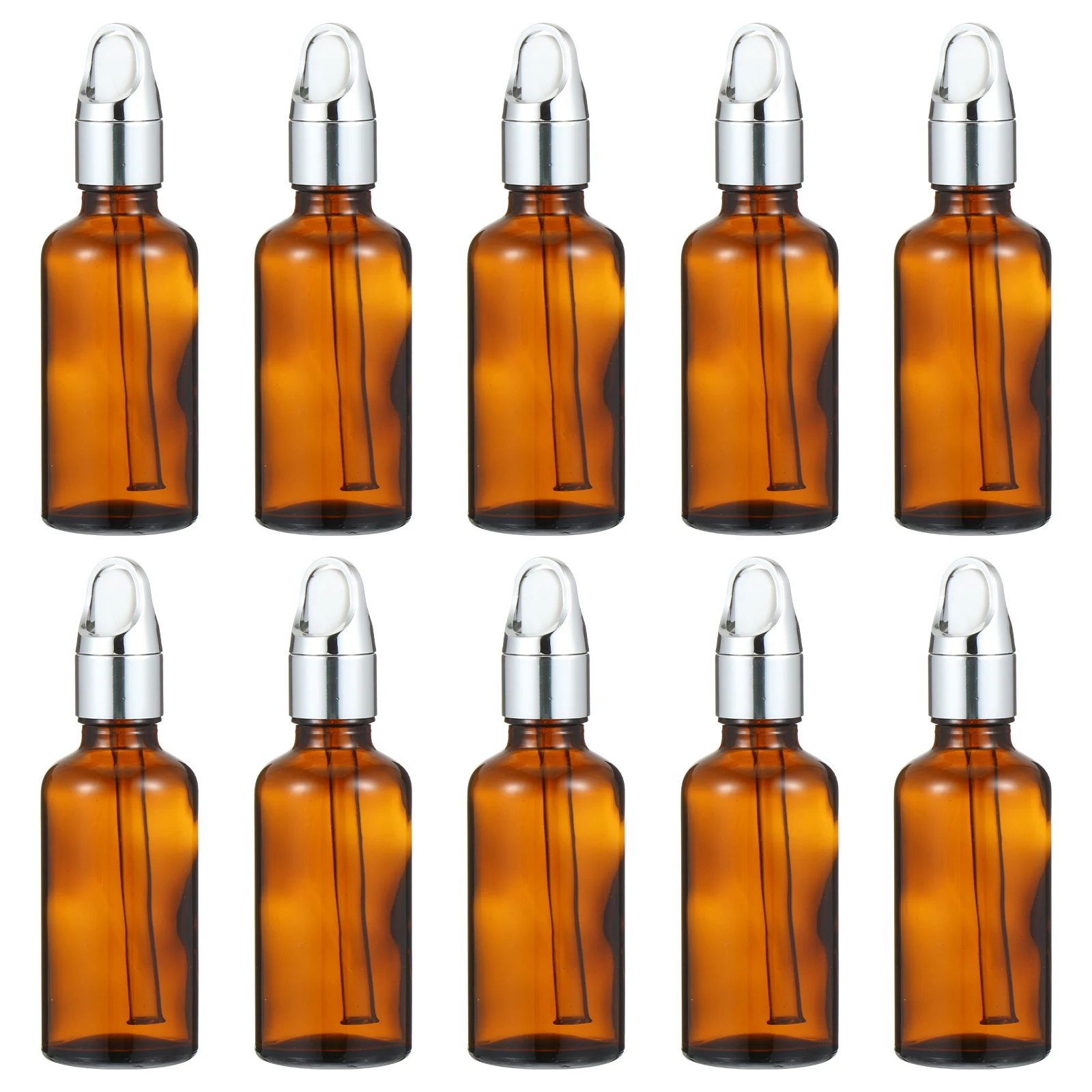 

10Pcs 50ml Glass Dropper Bottle Essential Oil Dispensing Jars Lightweight Practical Daily Use Essential Oil Bottle