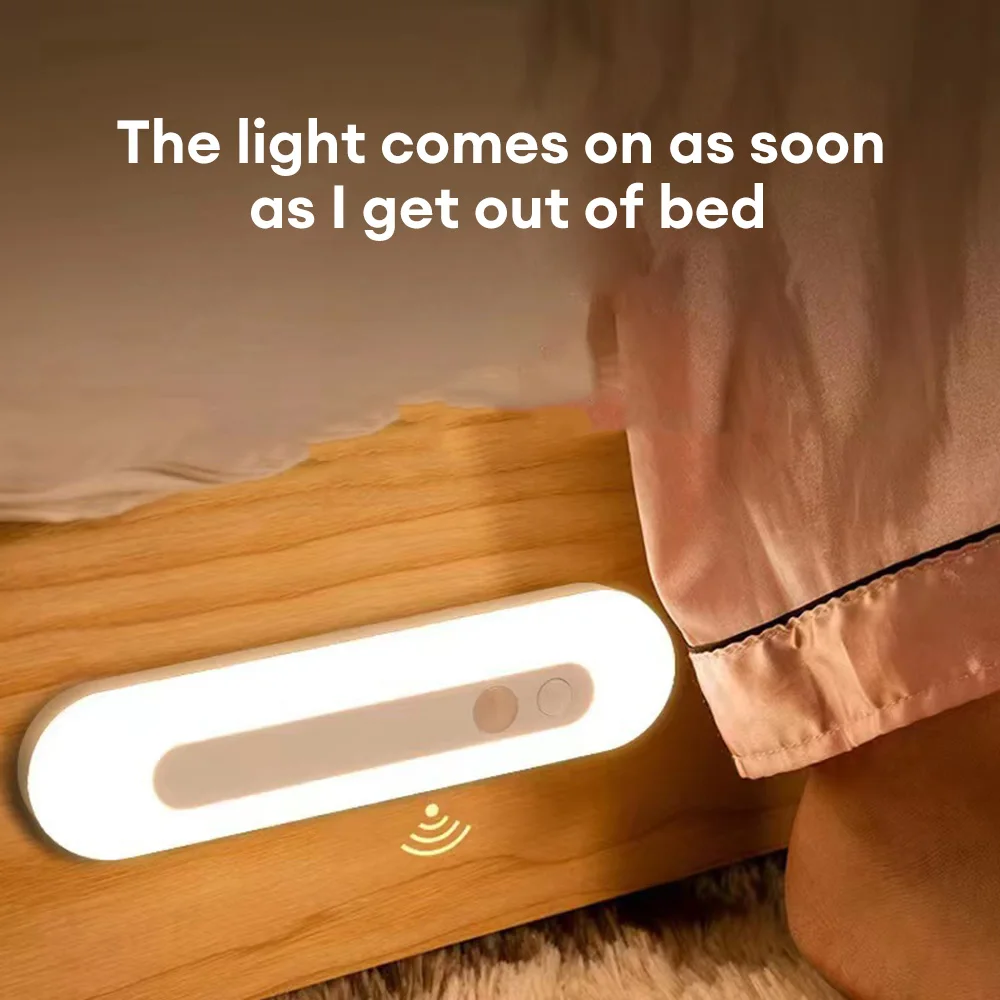 

Human Body Induction Night Light Rechargeable Wardrobe Closet Light Magnetic Wall Light Stairs Light Eye Protection Bedside Lamp