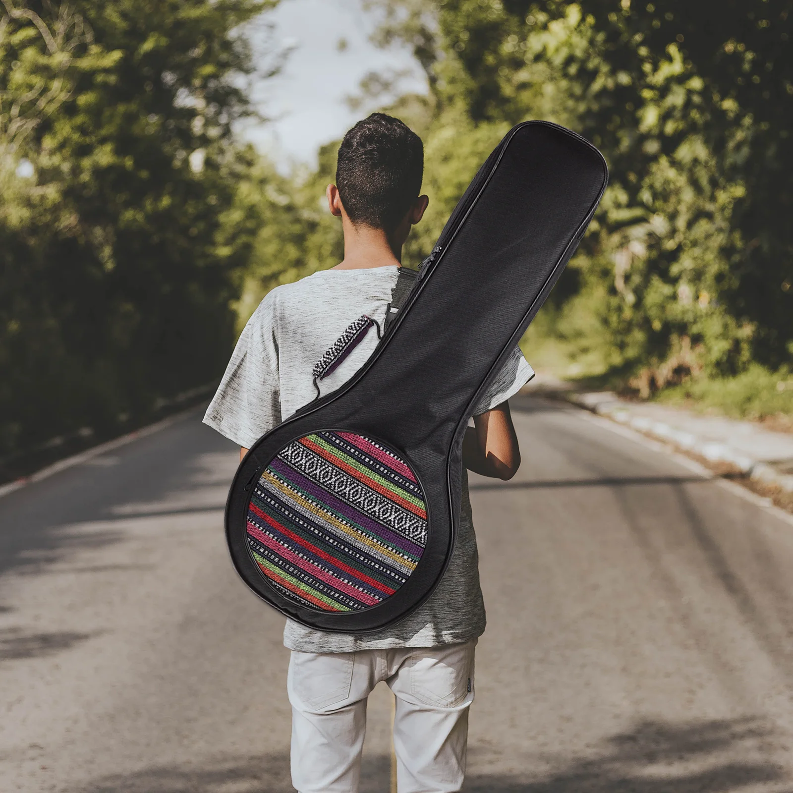 

Mandolin Gig Bag Thickened Canvas Portable Carrying Case Waterproof Breathable Adjustable Shoulder Strap Various Colors