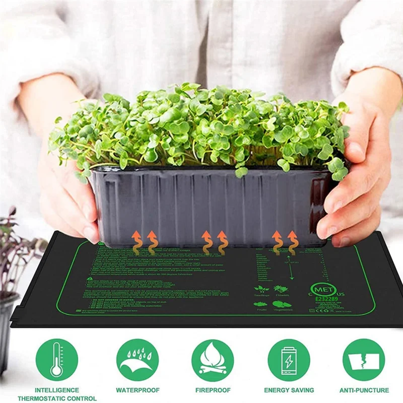 Heat Mat Seedling Heat Mat With Thermostat With Temperature Setting From 5℃ To 42℃ For Plants Growth,Germination EU Plug