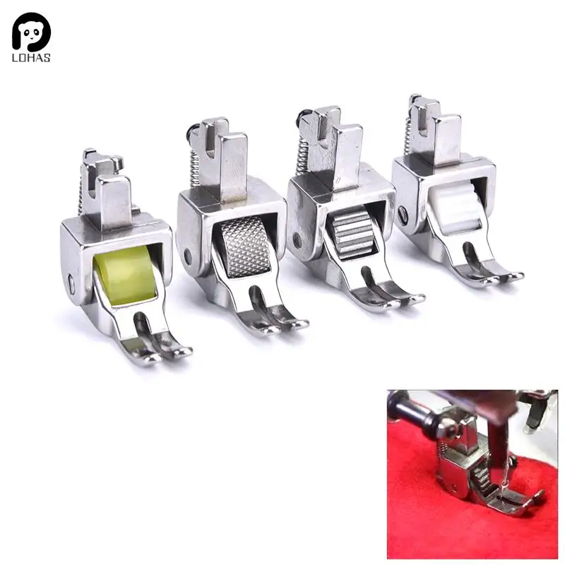 Universal Sewing Machine Foot Presser Sewing Machine Accessories Roller Foot Replacement for Leather Thick Fabric Stitching Acce