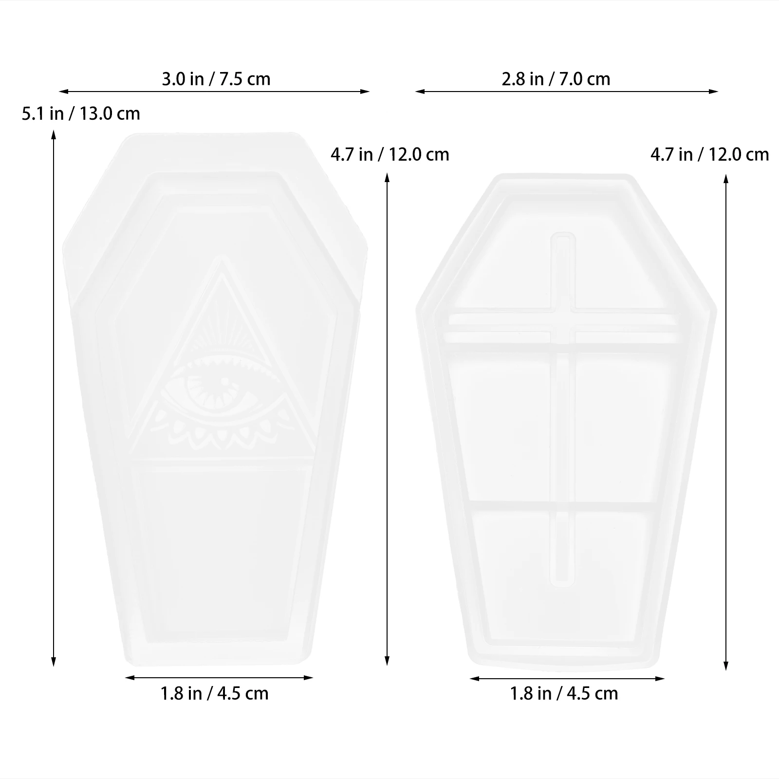 

Halloween Diy Crystal Epoxy Molds Transparent Ornament Making Mold Mirror Storage Holder Casting Mold For Kids Creativity