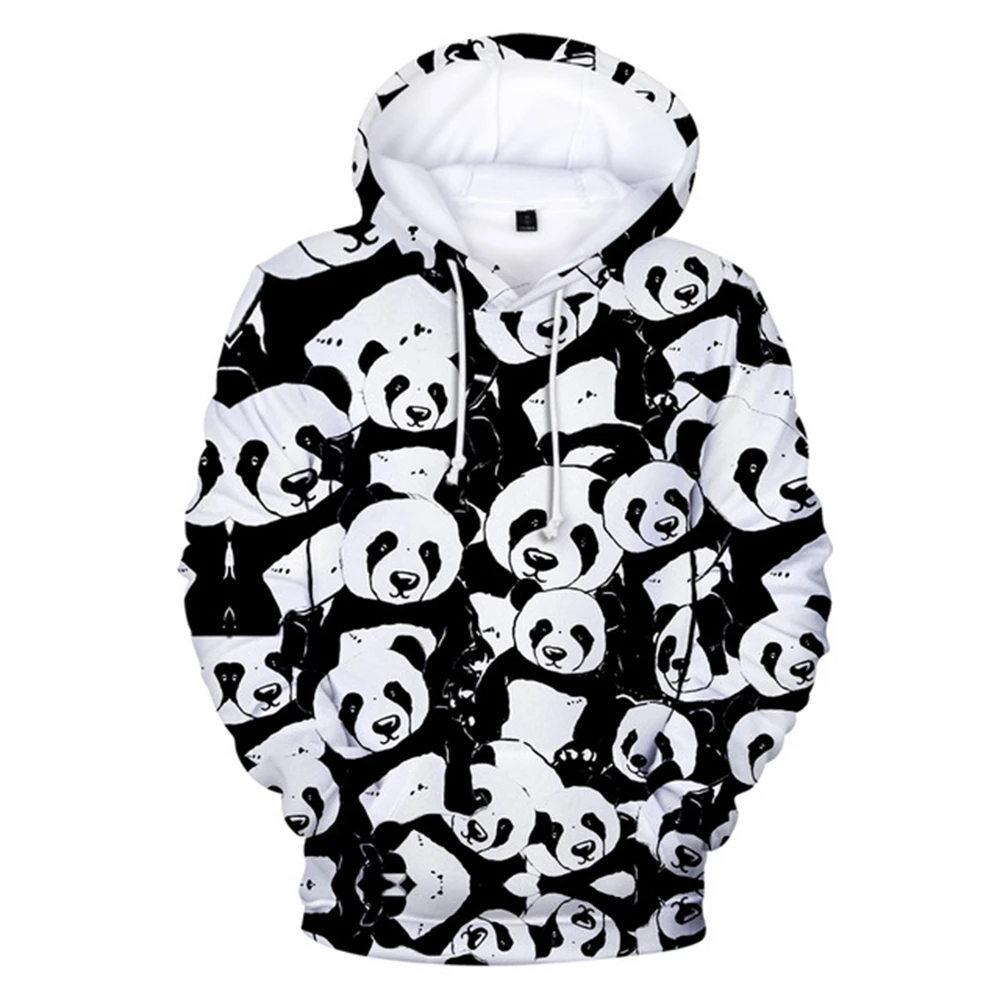 4 To 14 Years Kids Hoodies Cute Panda 3d Print Hooded Sweatshirt boys girls Harajuku Cartoon Hoodies Children Pullover Clothing