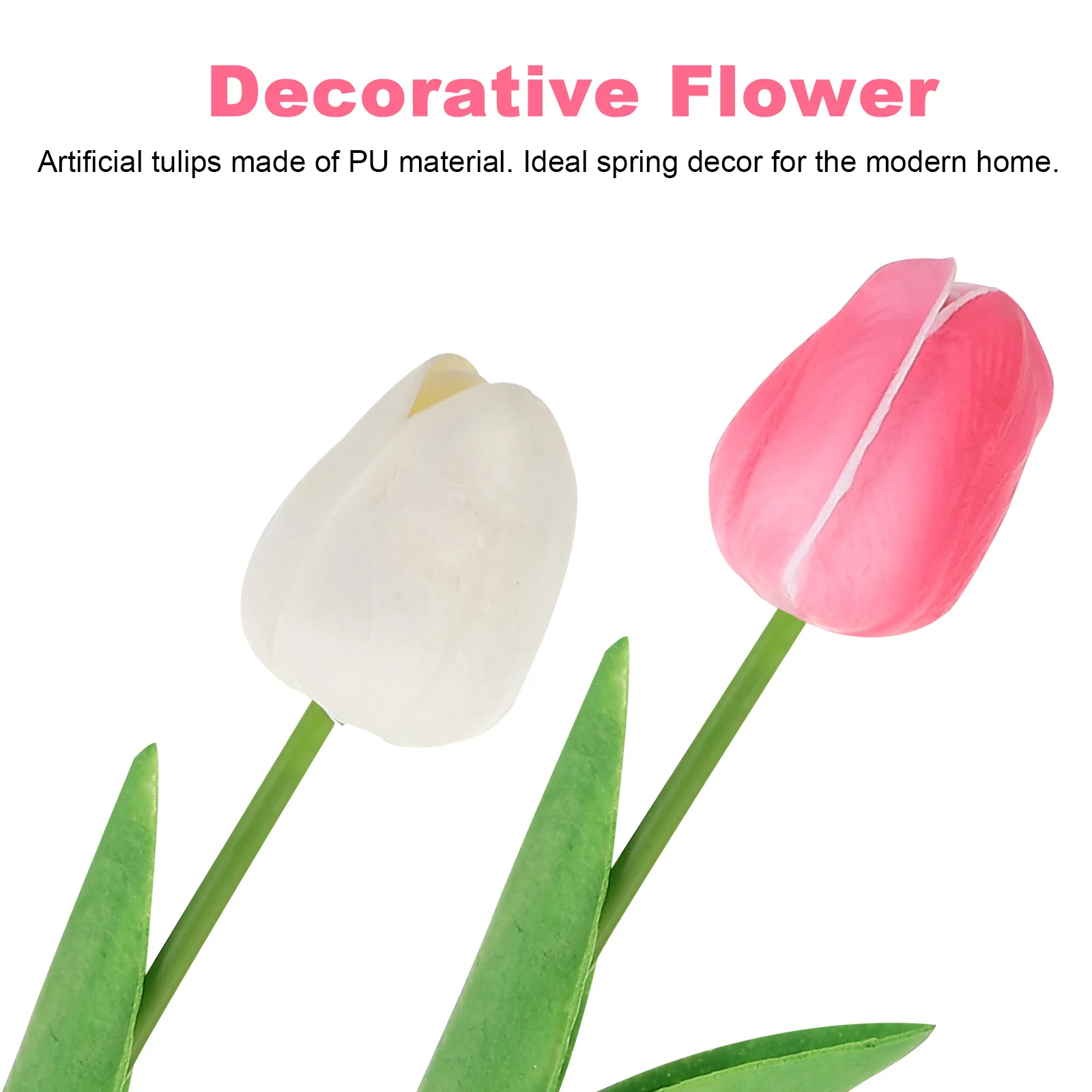 

10Pcs Artificial Tulips Realistic Fake Tulip Flowers for Home Wedding Party Spring Decor Flower Arrangement Props