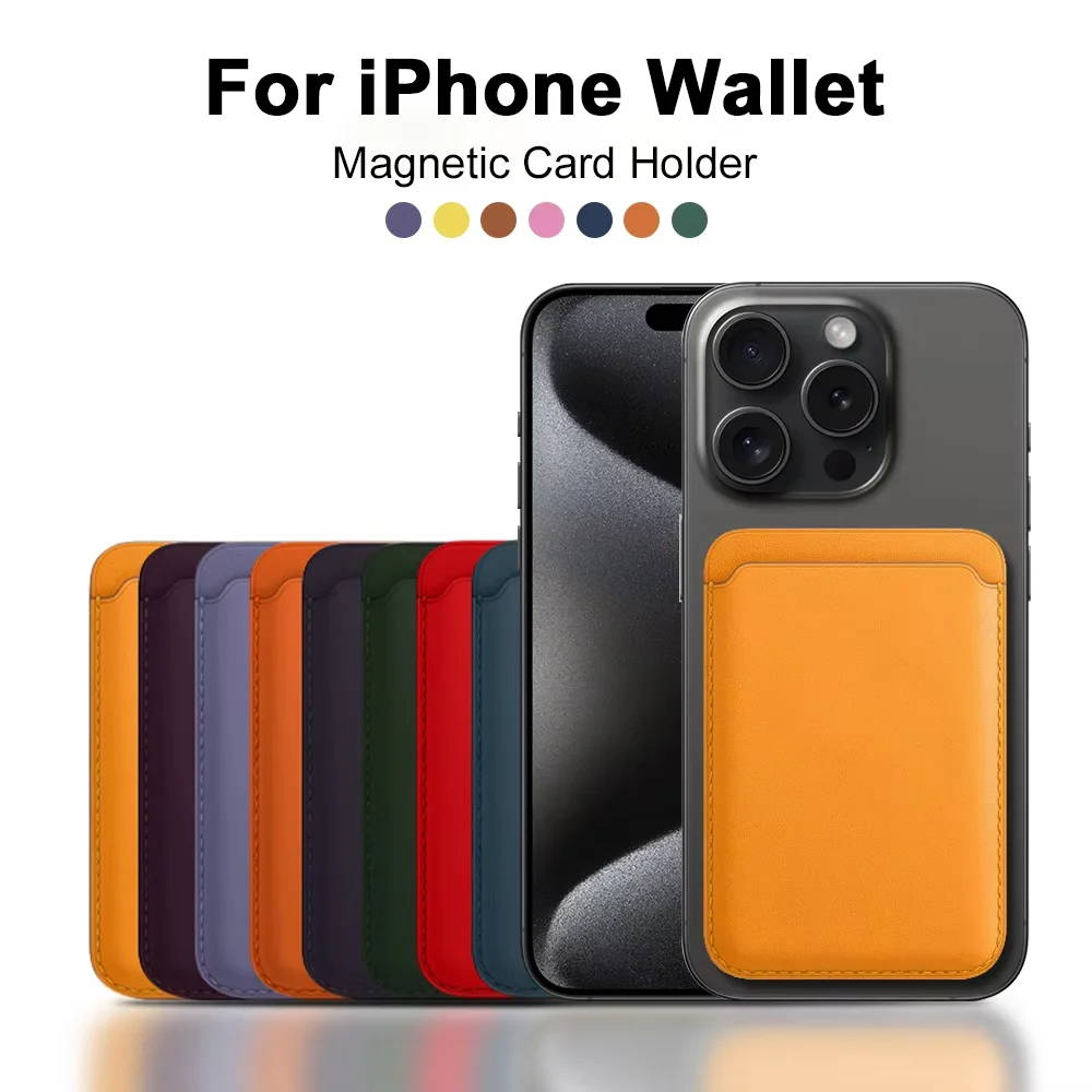 Luxury For iPhone Magnetic Leather Card Holder Wallet Case For iPhone 15 13 12 11 Pro Max 14 Plus Phone Bag Cover Accessories