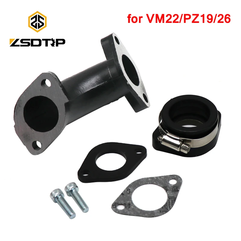 

ZSDTRP Intake Manifold Dirt Pit Bike Carburetor Rubber Mainfold Adapter Inlet Intake Pipe Kits For VM22 PZ19 PZ26 YX125