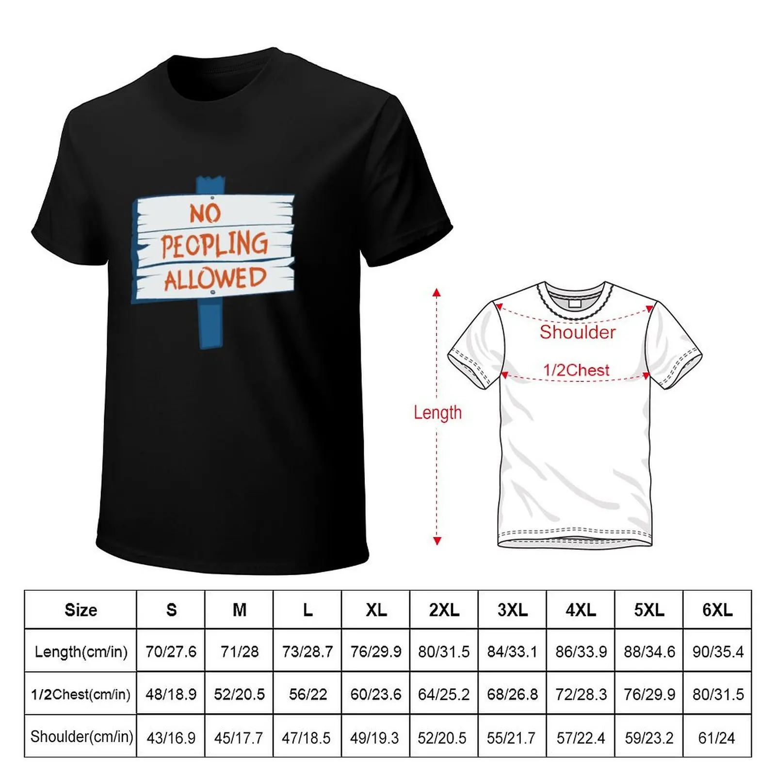 No Peopling Allowed T-Shirt Halloween Casual T-Shirt
