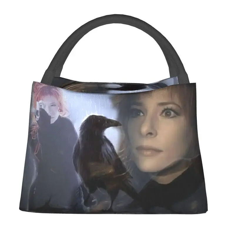 Mylene Farmer Thermal Insulated Lunch Bag Women French Singer Portable Lunch Tote for Office Outdoor Storage Meal Food Box