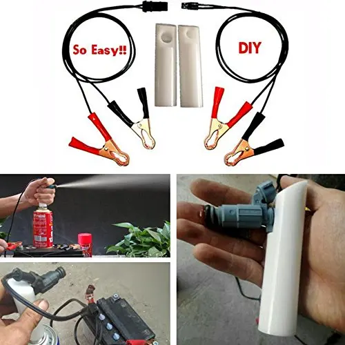 Universal Car Fuel Injector Fuel Cleaning Injector Nozzles Auto Car Fuel Cleaning Injector Flush Cleaner Wash Adapter Tool Set