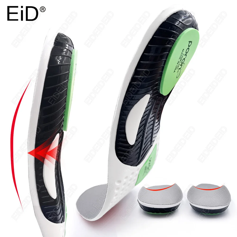 

EID 1/2 Pairs Orthopedic Arch Support Sports Insole Deodorant Breathable Sweat Absorbing High Elastic Shock Absorption Unisex