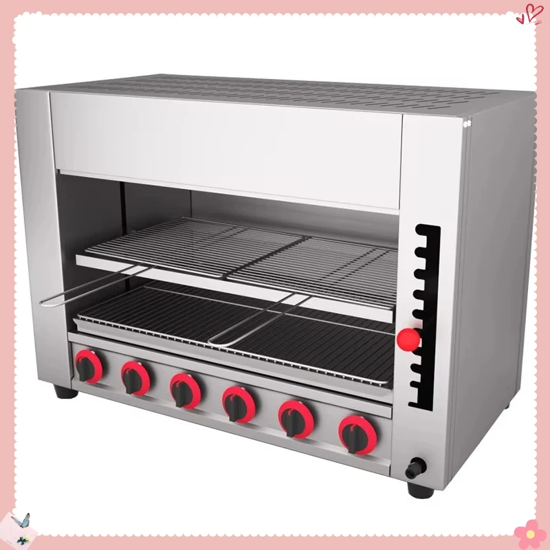 Commercial Smokeless  Oven Kebab Japanese Fish Grill Stove Natural  Surface Barbecue Oyster Large Capacity Stainless Steel