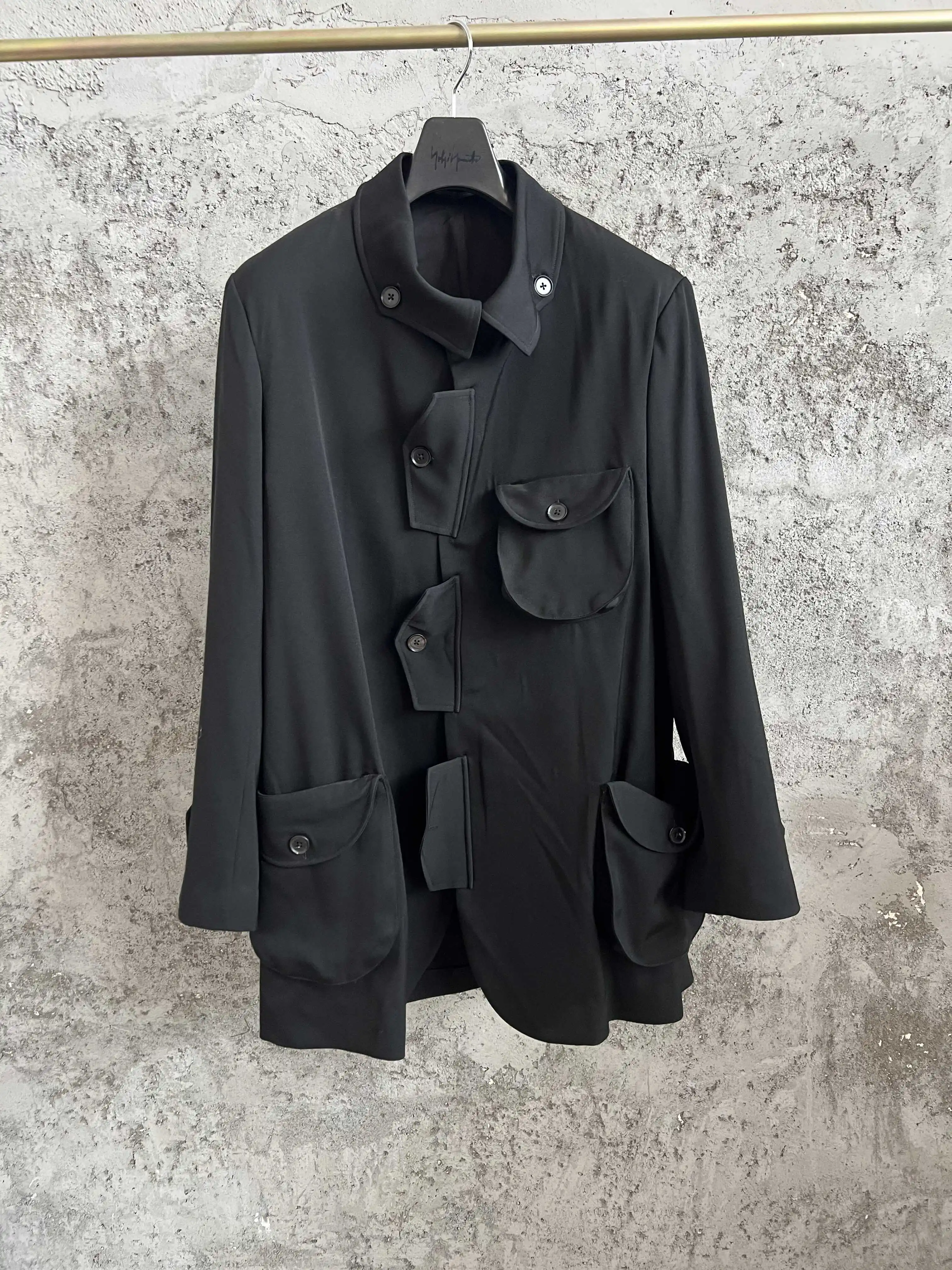 

TOP-YAMAMOTO deconstructed wool Gabardine suit Yamamoto style Casual jacket