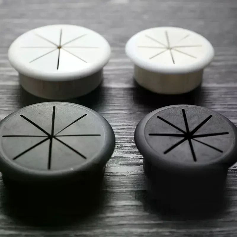 1Pc Flexible Silicone Cable Hole Cover Desk Cord Grommet Rubber Grommets