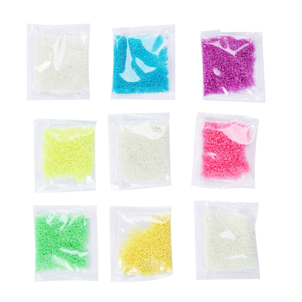 

9 Packs Long-Lasting Luminous Gravel Aquarium Landscaping Fluorescent Decoration Luminous Sand(Yellow Green, Blue Green, Sky