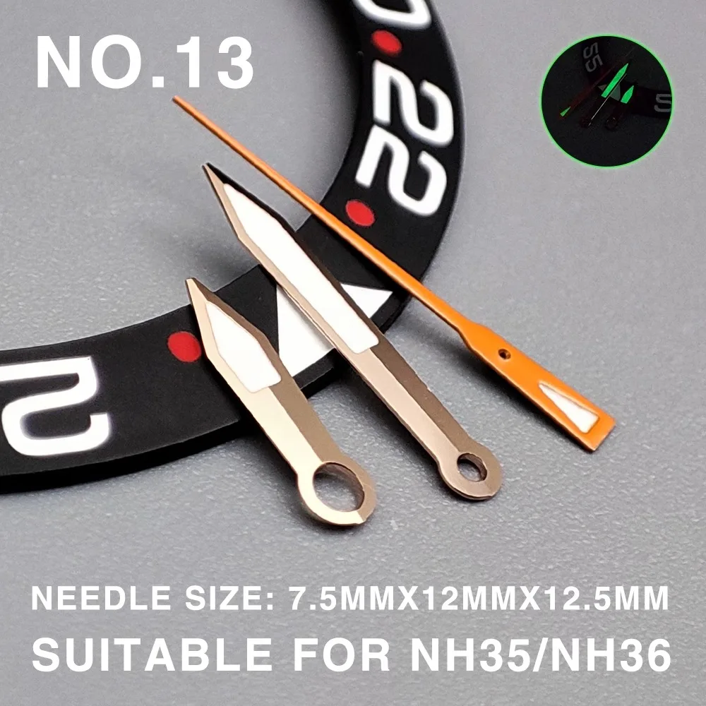 Modified Accessories NH35 Hands Luminous Mechanical Abalone Diver Watch Hands Fits NH36/4R