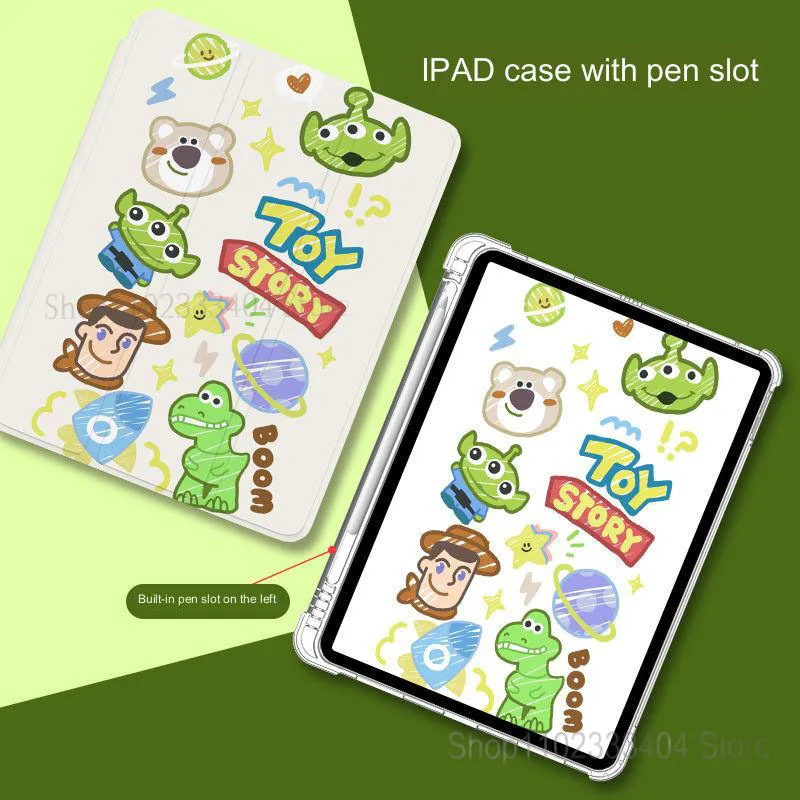 Imagem -03 - Capa para Tablet Disney Toy Story Buzz Lightyear Lotus Forky Ipad Air Mini Pro 2023 Capa Protetora de Dobra 11