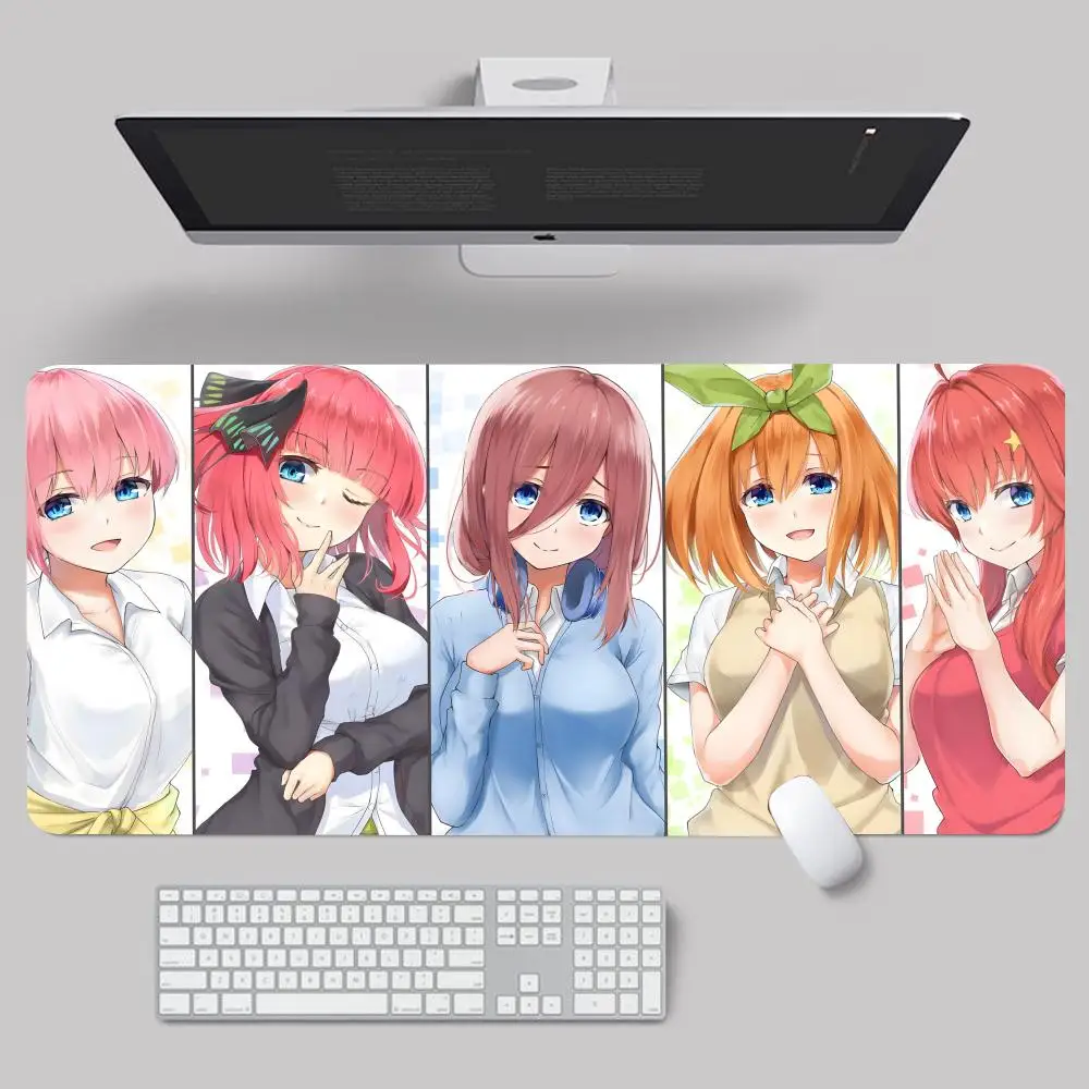 The Essence of the Quintuplets Mouse Pad XXL 800x400mm Mouse Pad Large Computer Laptop Non-slip Keyboard Desk 100x50cm Mat Mouse