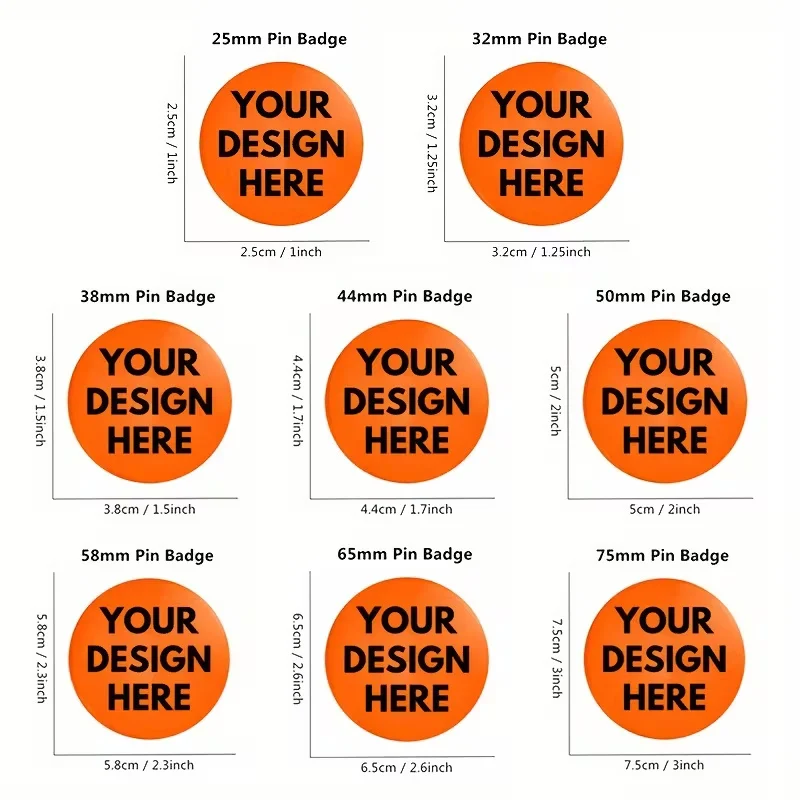 Customizable Printed Emblem: Select Size & Quantity Personify with Text Photos Patterns Ideal for Promotions Work Birth