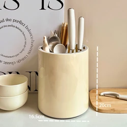 Kitchen Rotating Knife Holder Storage Rack Household Countertop Multifunctional Chopstick Barrel Kitchen Knife Chopstick Cage