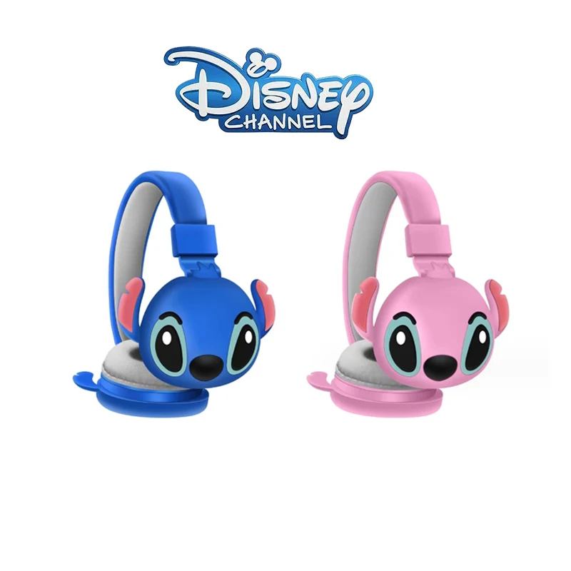 Disney TK-688G Stitch Cartoon Earphones Foldable Heavy Bass Children\'s Student Headwear Bluetooth Earphones