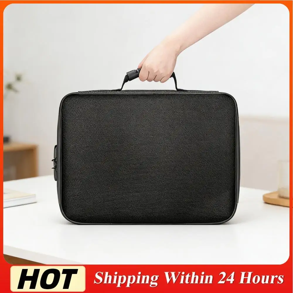 

Portable Travel Home Organizer Bag with Lock Document Organizer with Water-Resistant Zipper for Him Office Laptop Files Gifts