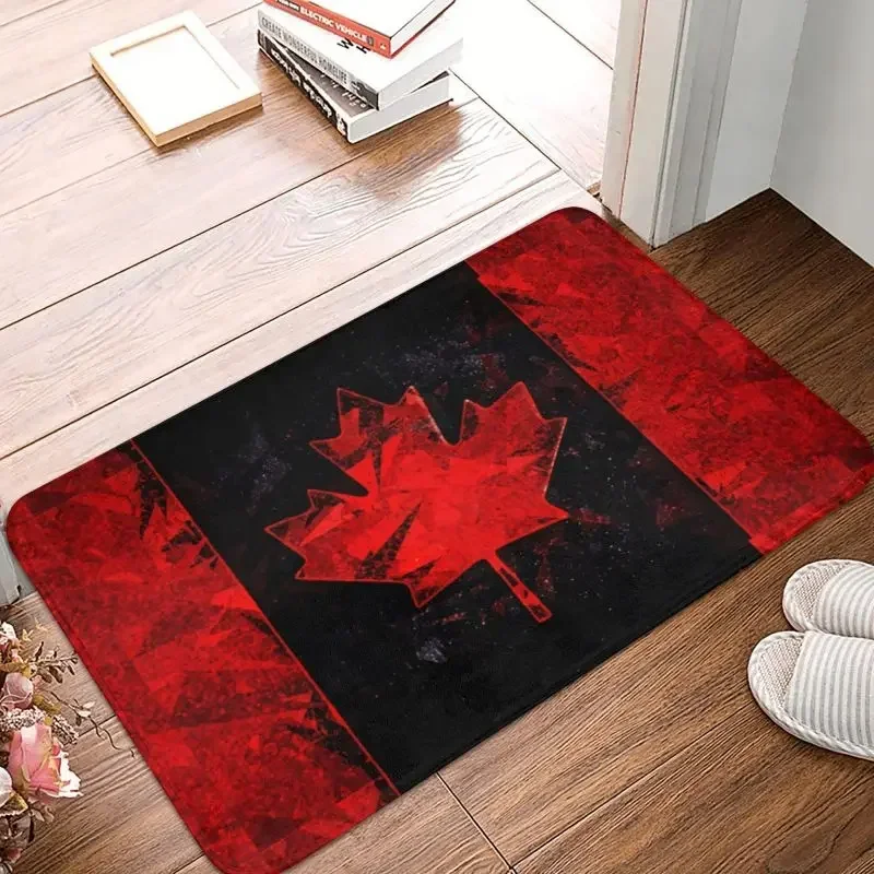 Canada Flag Door Floor Bath Kitchen Mats Anti-Slip Outdoor Canadian Patriotic Doormat Garden Entrance Carpet Rug