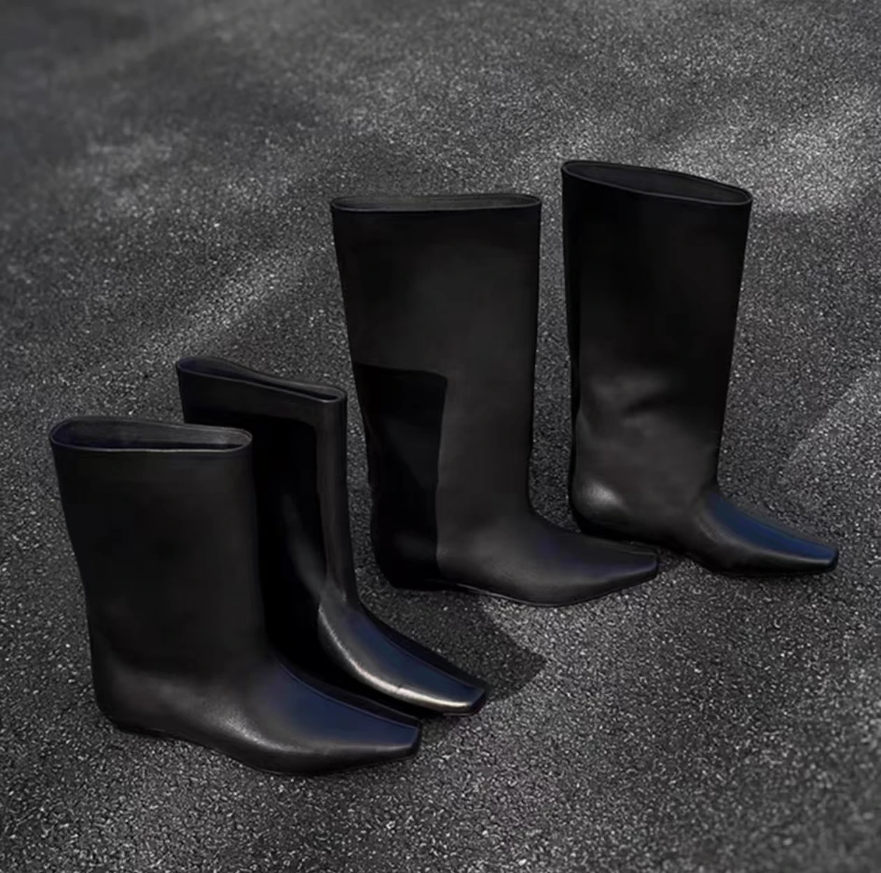 Designer Street Style Women Knee High Boots Fashion Slip On Internal Eevation Ladies Concise Long Botas De Mujer