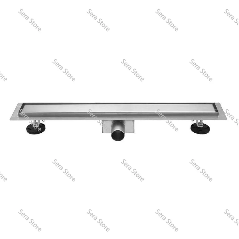 304 Stainless Steel Floor Drain Bathroom Invisible Drainage Tile Inlay Linear Design Deodorant